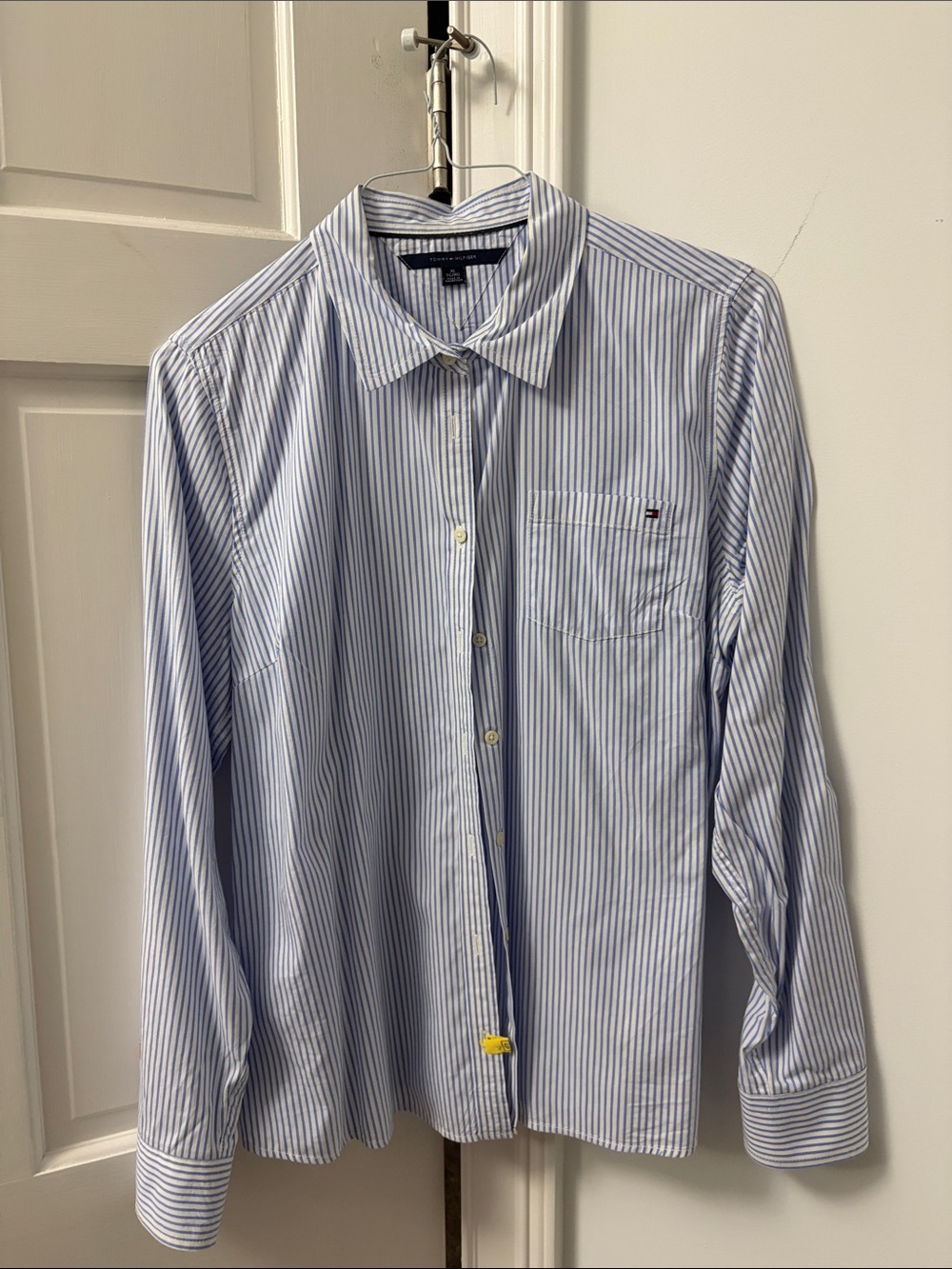 Tommy Hilfiger Light Blue & White Striped Dress Shirt